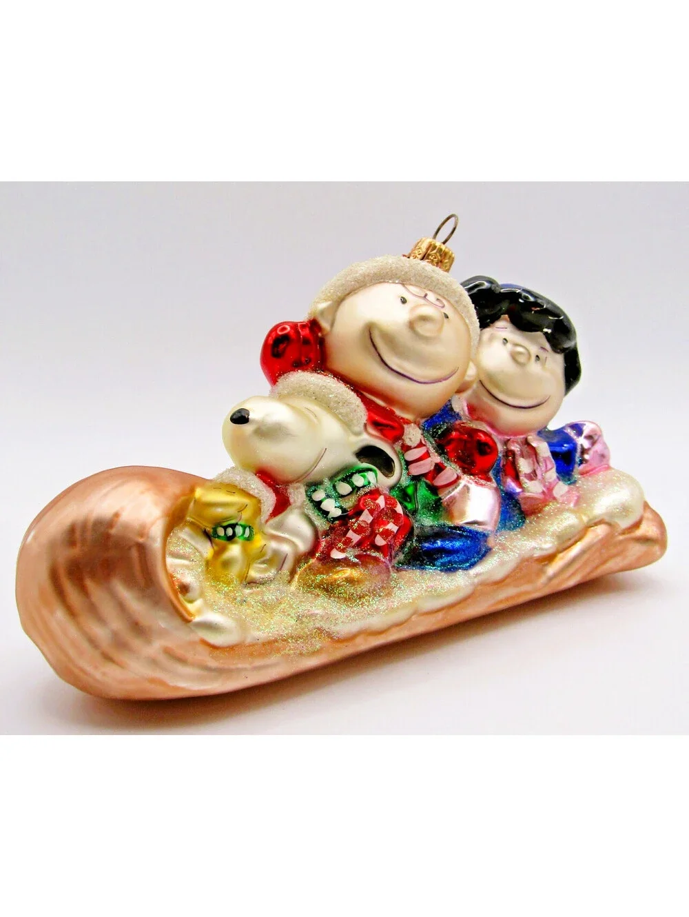 Kurt S. Adler Komozja Polonaise Peanuts on Toboggan Ornament with Box